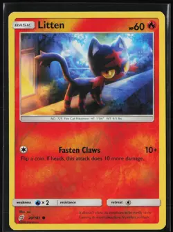 Litten 20/181 Common Team Up Pokemon Reverse Holo Lightly Played - Image 1