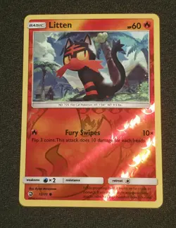 LITTEN 12/70 COMMON DRAGON MAJESTY POKEMON REVERSE HOLO NM/M - Image 1