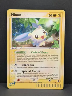Minun 7/97 Dragon Holo Ultra Rare Pokemon TCG Nintendo e-reader vintage NM - Image 1