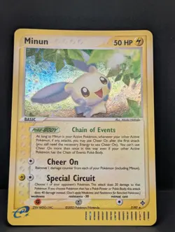 Minun 7/97 Dragon Holo Ultra Rare Pokemon TCG Nintendo e-reader vintage NM - Image 3