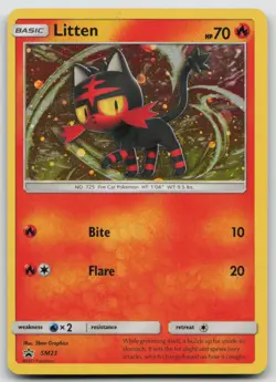 Pokemon Card Litten Promo SM Promos SM23 - Image 1