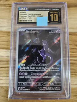 CGC 10 Pristine Mewtwo 183/165 AR Art Rare 151 sv2a Pokemon Card - Image 1