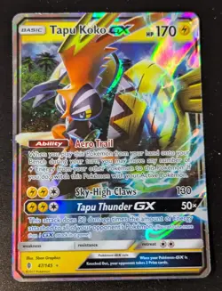 Tapu Koko GX 47/145 S&M Guardians Rising Ultra Rare Pokemon TCG - Image 1