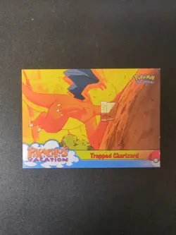 1999 Pokemon, Topps Movie Animation Edition, Trapped Charizard, Blue Logo LP - Image 1