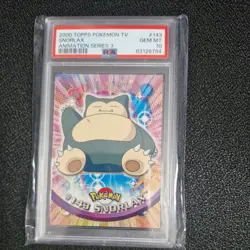POKEMON PSA 10 SNORLAX #143 POKEMON T.V. TOPPS ANNIMATION SERIES 3 ENGL POP 23🌍 - Image 1