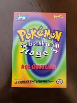MP! Pokemon Topps #6 Charizard E6 of 12 Blue Label Non-Holo - Image 2