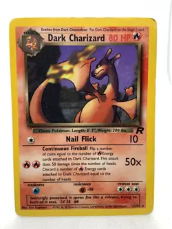 Dark Charizard Non-Holo Rare 21/82 Team Rocket Vintage Pokemon - Image 1