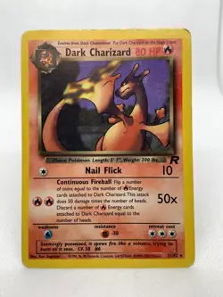 Dark Charizard Non-Holo Rare 21/82 Team Rocket Vintage Pokemon - Image 5