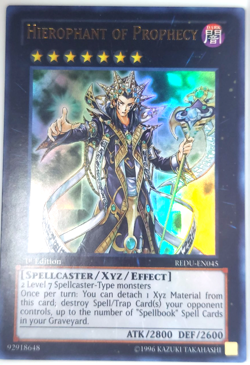 Yugioh Hierophant of Prophecy REDU-EN045 Trading Card Game TCG CCG - Image 1
