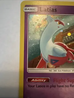 Latias SM87 Sm Sun & Moon Cosmos Holo *Black Star Promo* Pokemon TCG Swirl - Image 2