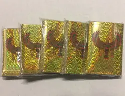 Yugioh 50-count Sleeves, Egyptian Falcon Gold, Lot Of 5 Packs For 250 For TCG - Image 1