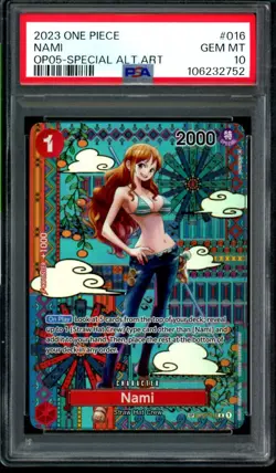 Special Alternate Art Nami One Piece OP05 Awakening/New Era ENGLISH #016 PSA 10 - Image 1