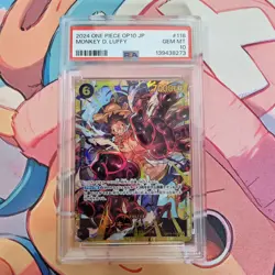 Monkey D.Luffy PSA 10 SEC Op10 Royal Blood 012 Japanese One Piece Card - Image 3
