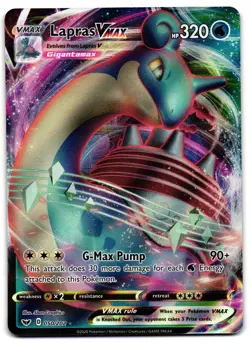 Lapras VMAX 050/202 - Sword & Shield Rare VMAX Pokemon TCG Holo - NM Card - Image 1