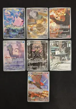 Pokemon Perfect Order Illustration Rare lot of 7 cards Clefairy IR English NM - Image 1