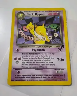 Pokemon DARK HYPNO Card TEAM ROCKET Set 9/82 Holo Rare Vintage WOTC - Image 1