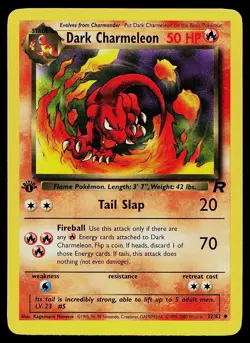 Pokemon Card Team Rocket Dark Charmeleon 32/82 Uncommon 1st Edition - Image 1