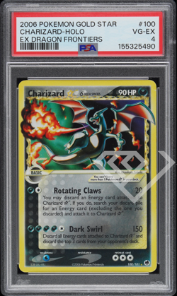 Pokemon Card Charizard Gold Star 100/101 - EX Dragon Frontiers PSA 4 English - Image 1
