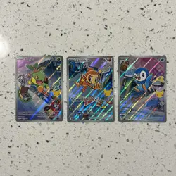Pokemon TCG First Partner Illustration Collection Series 1 Gen 4 Sinnoh Starters - Image 1