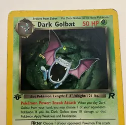 Dark Golbat 7/82 (1st Edition Stamp) Holo Team Rocket Pokemon 2000 - Image 3