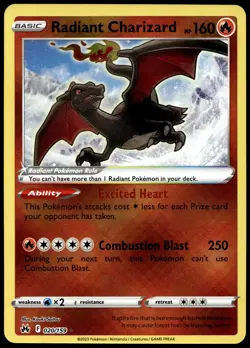 Radiant Charizard 020/159 Radiant Rare Crown Zenith Pokemon Near Mint - Image 2
