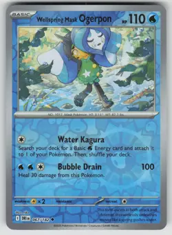 WELLSPRING MASK OGERPON 067/182 DESTINED RIVALS POKEMON REVERSE HOLO NM/M - Image 1