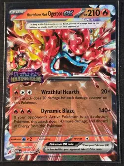 Hearthflame Mask Ogerpon ex 040/167 Twilight Masquerade Ultra Rare NM Pokemon... - Image 1