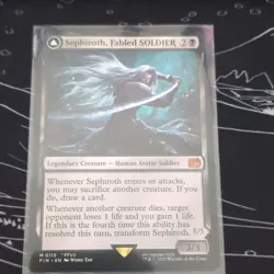 FFVII Sephiroth Fabled SOLDIER & One-Winged Angel M0115 MTG Legendary Creature - Image 1