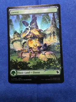 MTG Magic the Gathering Basic Lands Island & Forest Lot Chocobo Track Foil - Image 4