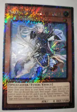 Yugioh! SAGE WITH EYES OF BLUE Platinum Secret Rare RA04-EN266 NM - Image 3