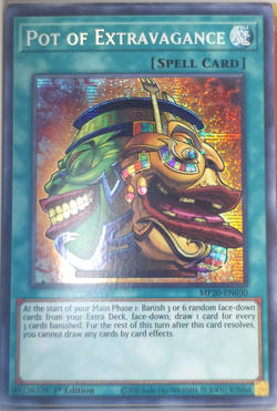 Yugioh Pot Of Extravagance MP20-EN030 Trading Card Game - Image 1