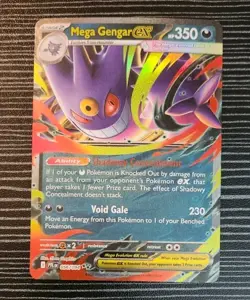 Pokemon- Mega Gengar EX 056/094- Double Rare Holo Card- Phantasmal Flames - Image 1