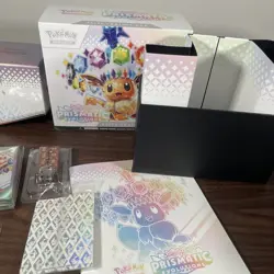 Opened Pokemon Prismatic Evolutions Elite Trainer Box (ETB) NO Packs With Prom - Image 4