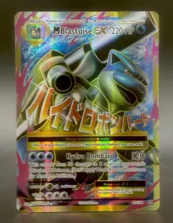 Pokemon M Blastoise EX Mega Full Art Holo Ultra Rare 102/108 Evolutions ENG 220 - Image 1