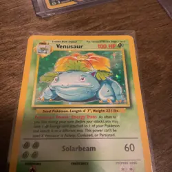 Pokemon Base Set Unlimited Venusaur 15/102 Holo Rare MP - Image 2