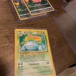 Pokemon Base Set Unlimited Venusaur 15/102 Holo Rare MP - Image 3