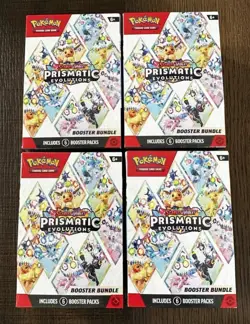 Pokemon TCG Prismatic Evolutions Booster Bundle - Lot of 4 - New Factory Sealed - Image 1