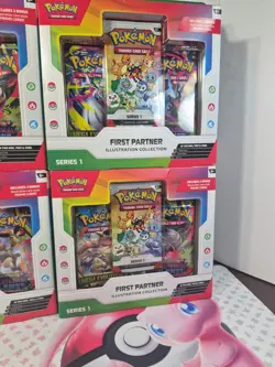Pokemon TCG Lot of 4 First Partner Illustration Collection Series 1 Promo Boxes - Image 3