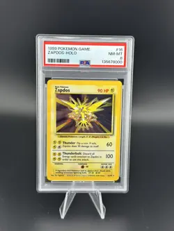 1999 POKEMON BASE SET UNLIMITED #16 ZAPDOS-HOLO PSA 8 - Image 1