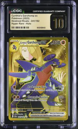 Cynthia's Garchomp EX 241/182 Hyper Rare Holo Pokemon CGC 10 Pristine - Image 1