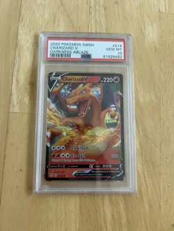 Charizard V # 019/189 Darkness Ablaze PSA 10 Gem Mint Pokemon Card 2020 SWSH - Image 1