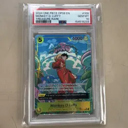 Monkey D. Luffy - 2024 One Piece OP08 - Treasure Rare - PSA 10 - Image 1