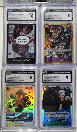 CGC Graded One Piece Japanese 3 Card Lot DON S-Snake Law English Kaido&Linlin - Image 1