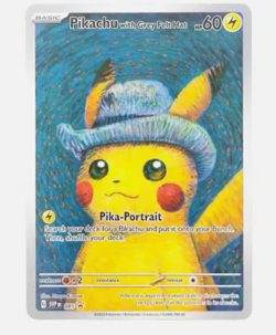 Pikachu Van Gogh PROMO ENG card Pokemon Trading Card FAN art/illustration - Image 1