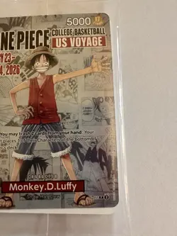 One Piece Monkey D. Luffy US College Basketball SEALED Promo Card RUTGERS - Image 3