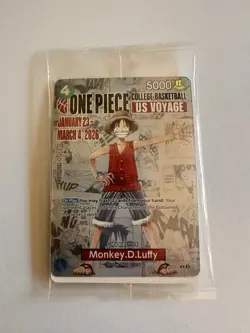 One Piece Monkey D. Luffy US College Basketball SEALED Promo Card RUTGERS - Image 5