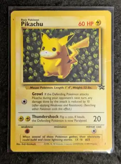 1999 Pokemon TCG WOTC Pikachu League Black Star Promo Card #1 MP - Image 3
