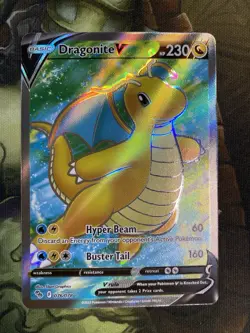 Dragonite V (Full Art) 076/078 Pokemon GO Holo Card Nm - Image 1
