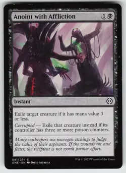 Anoint with Affliction 81 Phyrexia: All Will Be One Magic: The Gathering LP - Image 1