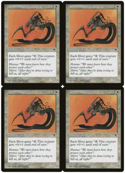 MTG Armor Sliver x4 Tempest Uncommon LP Playset - Image 1
